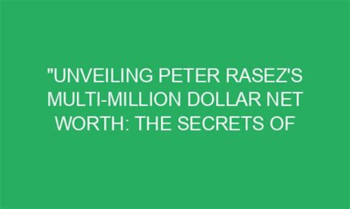 Secrets Of His Wealth Revealed